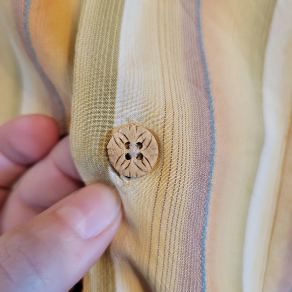 Tommy Bahama Striped Silk Button Up Shirt - Picture 4 of 7